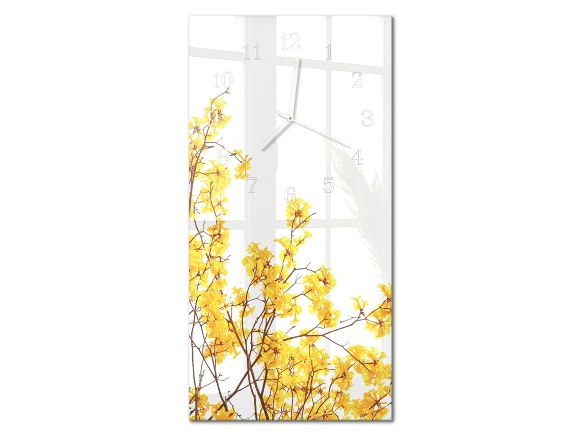 Relógio De Parede De Vidro Multicolor Espelharte (30x60 Cm)