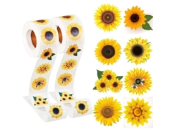 1000 Adesivos De Girassóis De 2,5 Cm Com 8 Designs, Para Natal, Presentes, Cartões, Scrapbooking E Decoração