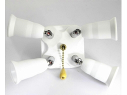 Adaptador Divisor De Soquete E27 4 Em 1, Adaptador Conversor De Soquete Para Lâmpadas Led E27 Hengjian