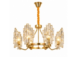 Candeeiro de Teto de Cristal PIBAOGU Asled 676 (dourado)