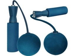 Corda De Saltar Sem Fios - Comprimento Ajustável - Bola Com Peso - Treino Fitness - Cardio - Azul