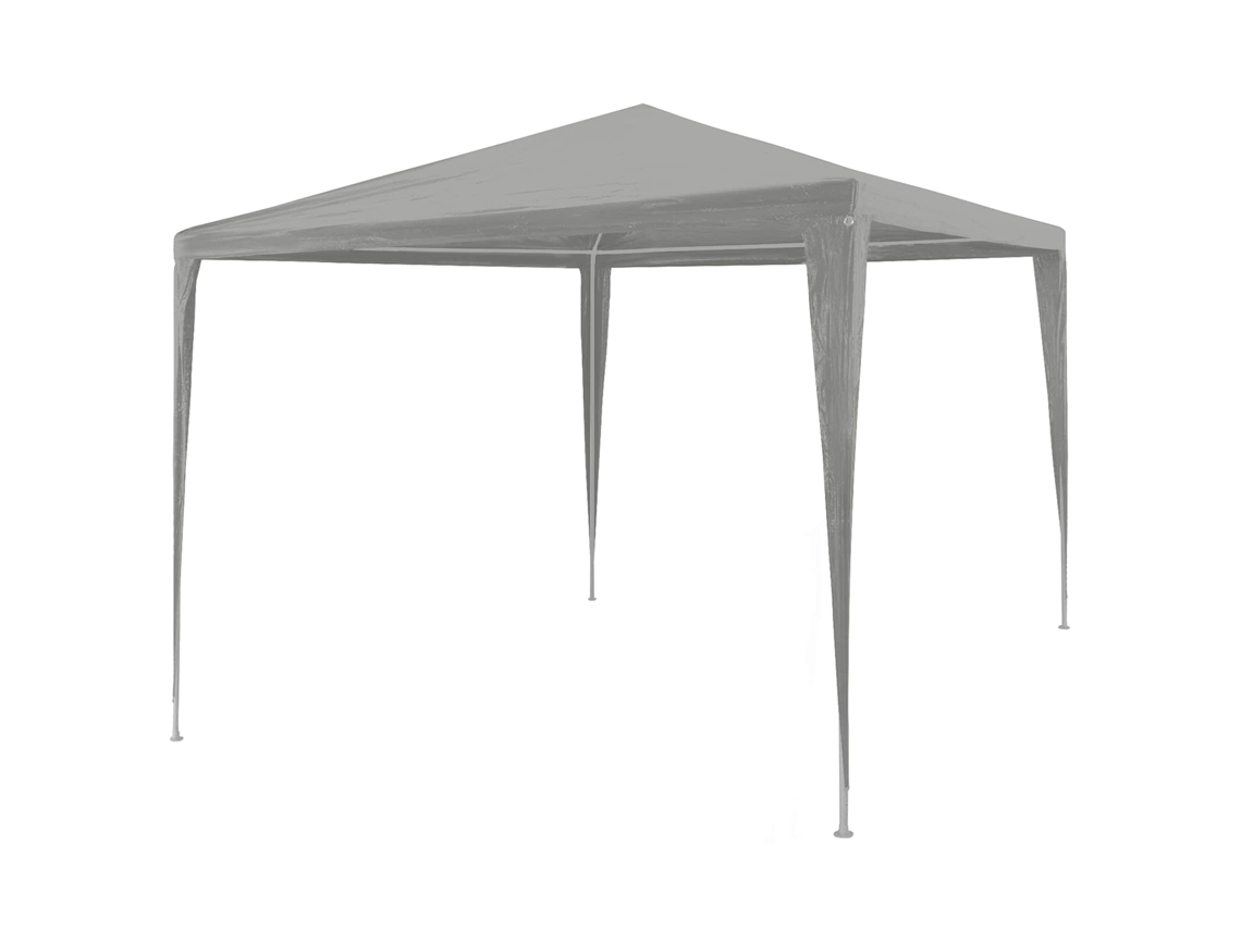 Vidaxl Tenda De Festa Cinzento-claro 300 X 300 X 255 Cm Pe E Aço