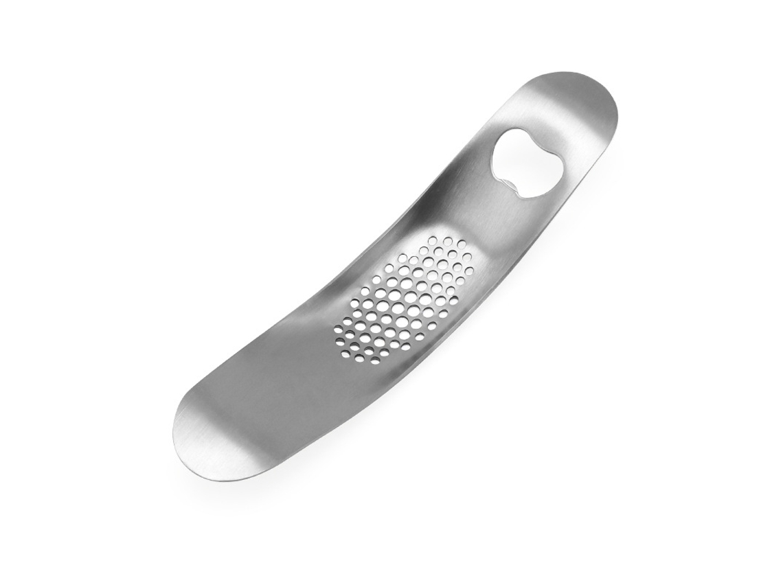com Abridor de Garrafas Prensa Alho Manual em Aço Inoxidável para Cozinha, Tipo Arco, Purê Alho. AQUAFORGE