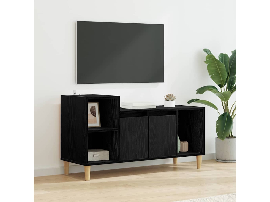Vidaxl Gabinete Para Tv 100 X 35 X 55 Cm Carvalho Preto