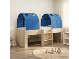 Vidaxl Cama Com Túnel 3 Unid. Carvalho Sonoma E Azul
