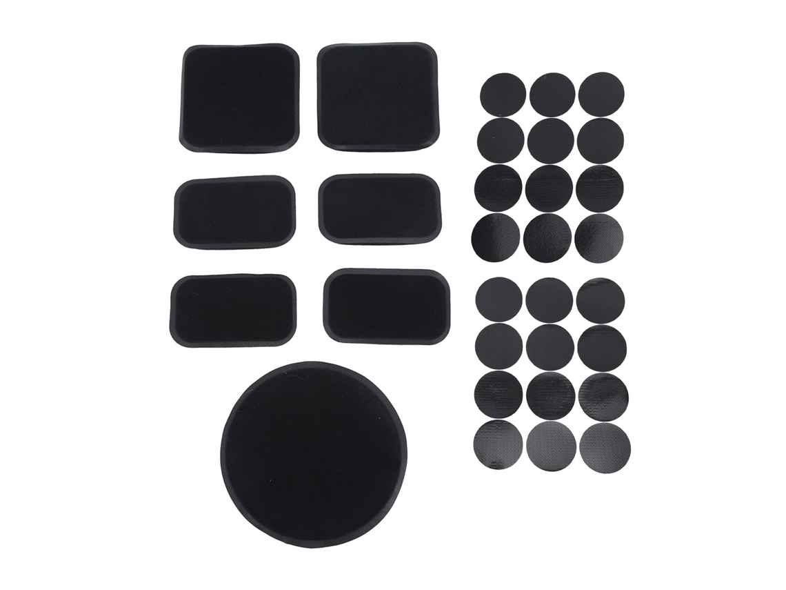Kit de Almofadas para Capacete, 7pcs, Preto S/MARCA