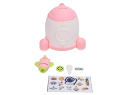 WalshLXq Cofre de Economias com Projeção para Crianças, Adesivos DIY, Chave Eletrônica Educativa para Meninos e Meninas, Rosa