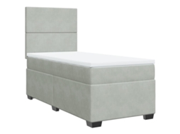 Box Spring Bed, Box Spring Beds Vidaxl Cinzeto Veludo (90 X 190 Cm)