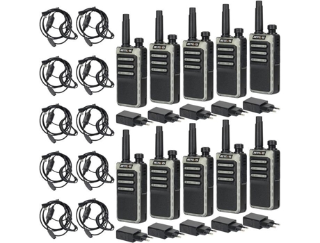 Rb666 Talkie Walkie Profissional, Carregador Rápido, Pmr446 Clone Sem Fio, Vox Pequeno Talkie Walkie Com Fones De Ouvido Retevis (10 Pcs)