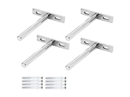 Suportes De Prateleira Flutuante Invisíveis Em Aço Galvanizado 4 Peças Diy