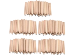 Conjunto de 5 lápis curtos apagáveis para meninos e meninas, ferramentas de desenho e esboço em madeira, 50 peças * 5