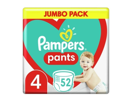 Fraldas Descartáveis PAMPERS 9-15 kg 4 52 Unidades