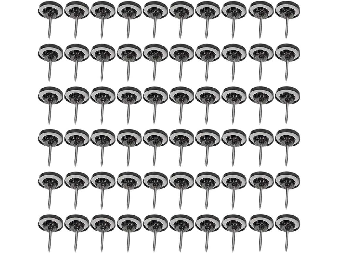 Tachinhas de parede de plástico e metal para carteira escolar, 3 caixas com 50 unidades cada, multiuso para fixação.