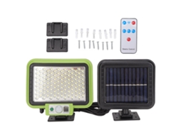 Lâmpada Solar Externa 105 LEDs Sensor de Movimento IP65 Controle Remoto Jardim Pátio | S/MARCA
