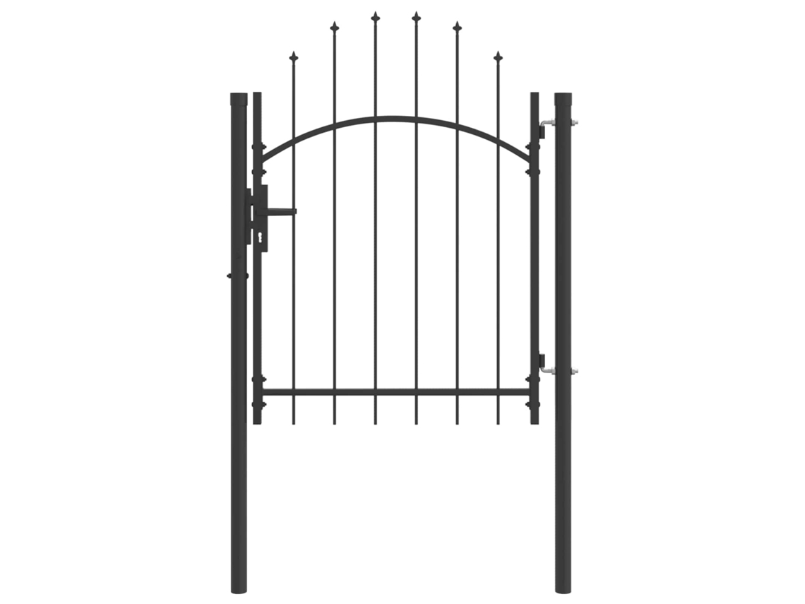 Vidaxl Portão De Jardim Woerden 150 X 100 Cm Aço Cinzeto Trancável