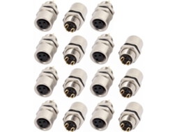 Conjunto de 15 Peças M8h3k 8 Eletrônicos e Fotografia Ac250v 4a Ip67 À Prova D'água M12 3p M/f CHABERLU