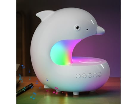 Luz Noturna Com Carregamento Sem Fio Para Celular, Abajur De Mesa De Cabeceira Com Bluetooth Rgb E Iluminação Ambiente Perobuno