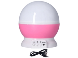 Primerox lâmpada de Projeção de Estrelas Giratória Luz Noturna Bebê com Mudança de Cor Rosa