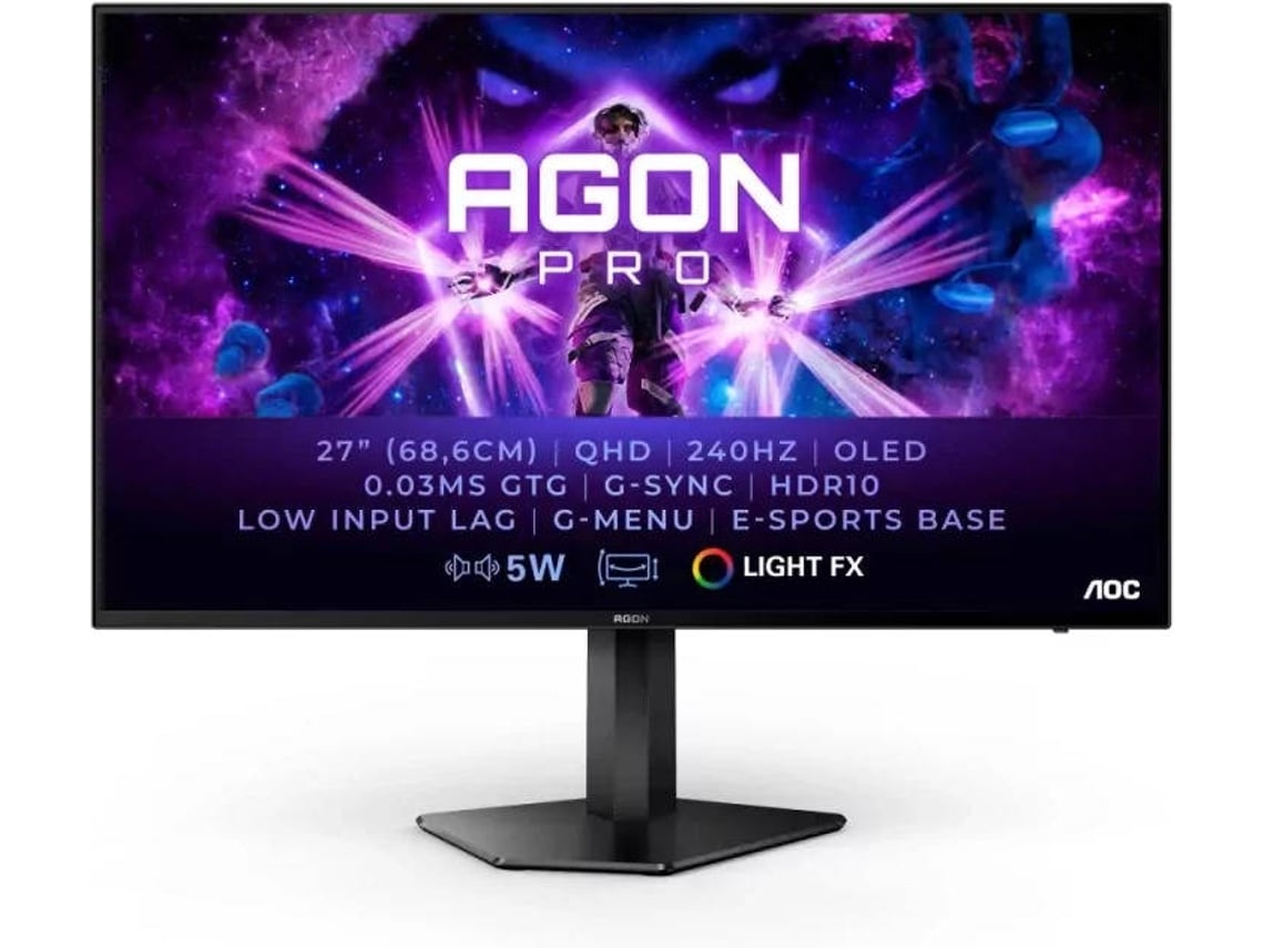 Monitor AOC AG276QZD (26.5'' - Oled QHD - Preto)