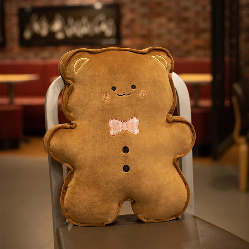 Almofada para Adultos, Encosto, Almofada de Assento, Almofada de Apoio para as Costas, Homem de Gengibre MDUG (urso 45cm)