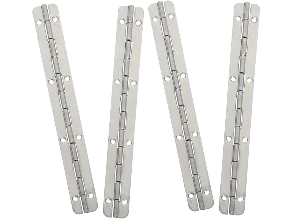 Conjunto De 4 Dobradiças Madeira Na Cor Natural Para Caixa Joias, Dobradiças Contínuas De Aço Inoxidável Para Piano