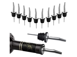12 Canudos de inox para bebidas alcoólicas, freeflow NOVA LINE