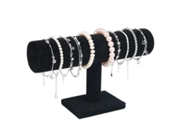 Suporte Para Pulseira Design Vertical Material Em Pvc E Tapete 23,5 X 14 X 5 Cm Multiusos