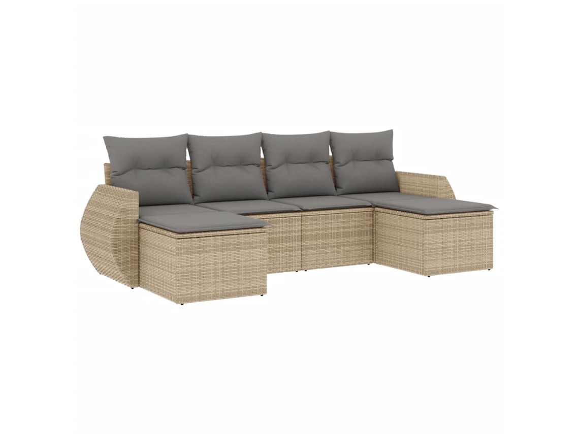 Garden Sofa Set, Garden Sofa Sets Vidaxl Bege Rattan / Vime (n/a)