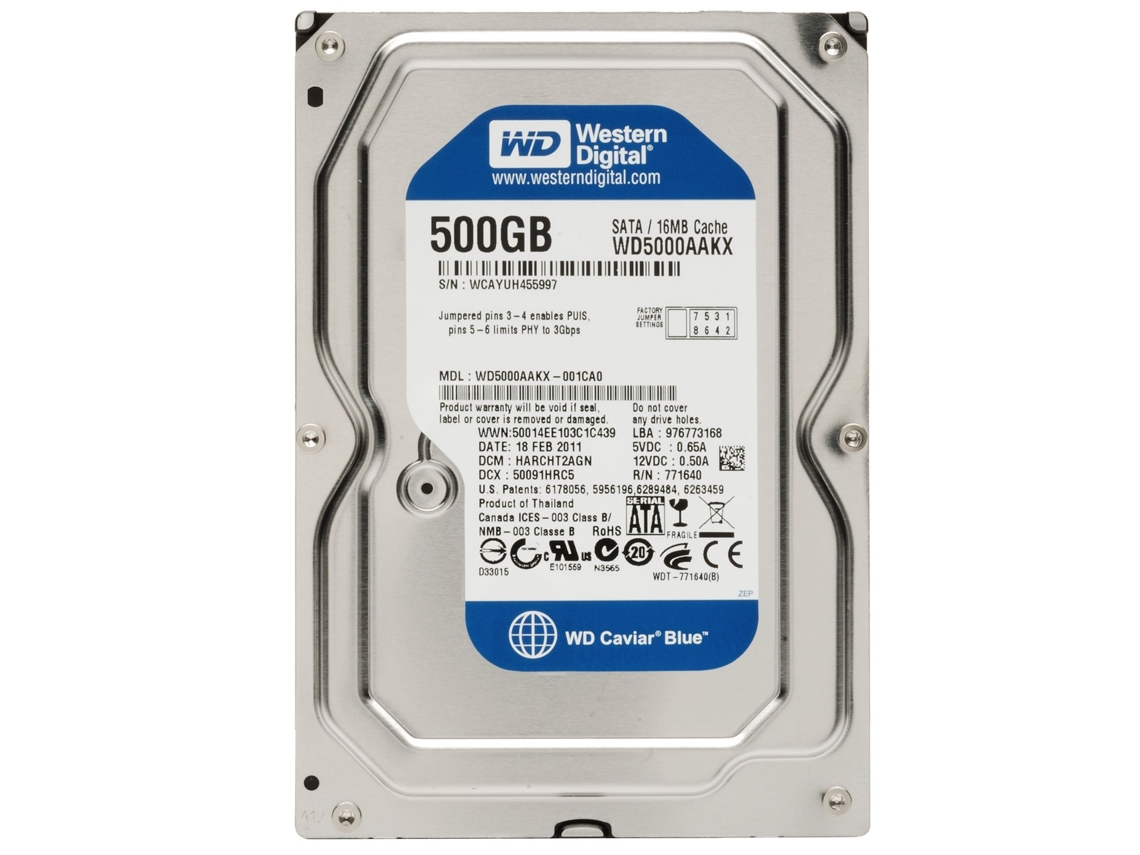 Disco HDD Interno WD WD5000AAKX (500 GB - SATA - 7200 RPM)