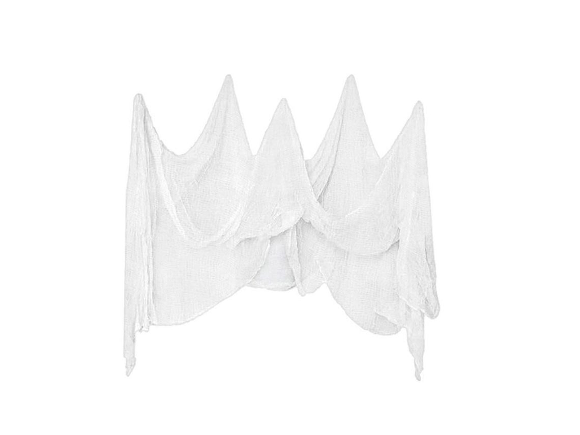 Tecido branco com efeito desgastado 70x210 cm