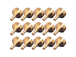 Funis Kallory Ideais Para Frascos De Óleos Essenciais E Perfumes, 15 Mini Funis Recarregáveis Em Alumínio Dourado