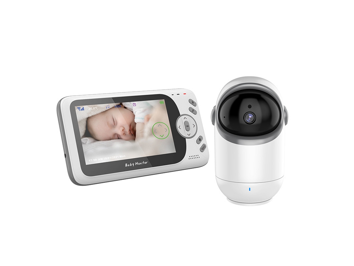 Babá Eletrônica Vb801 Com Tela De 4,3 Polegadas, Visão Noturna Infravermelha E Função Intercomunicador Voz Bidirecional. Aquaforge