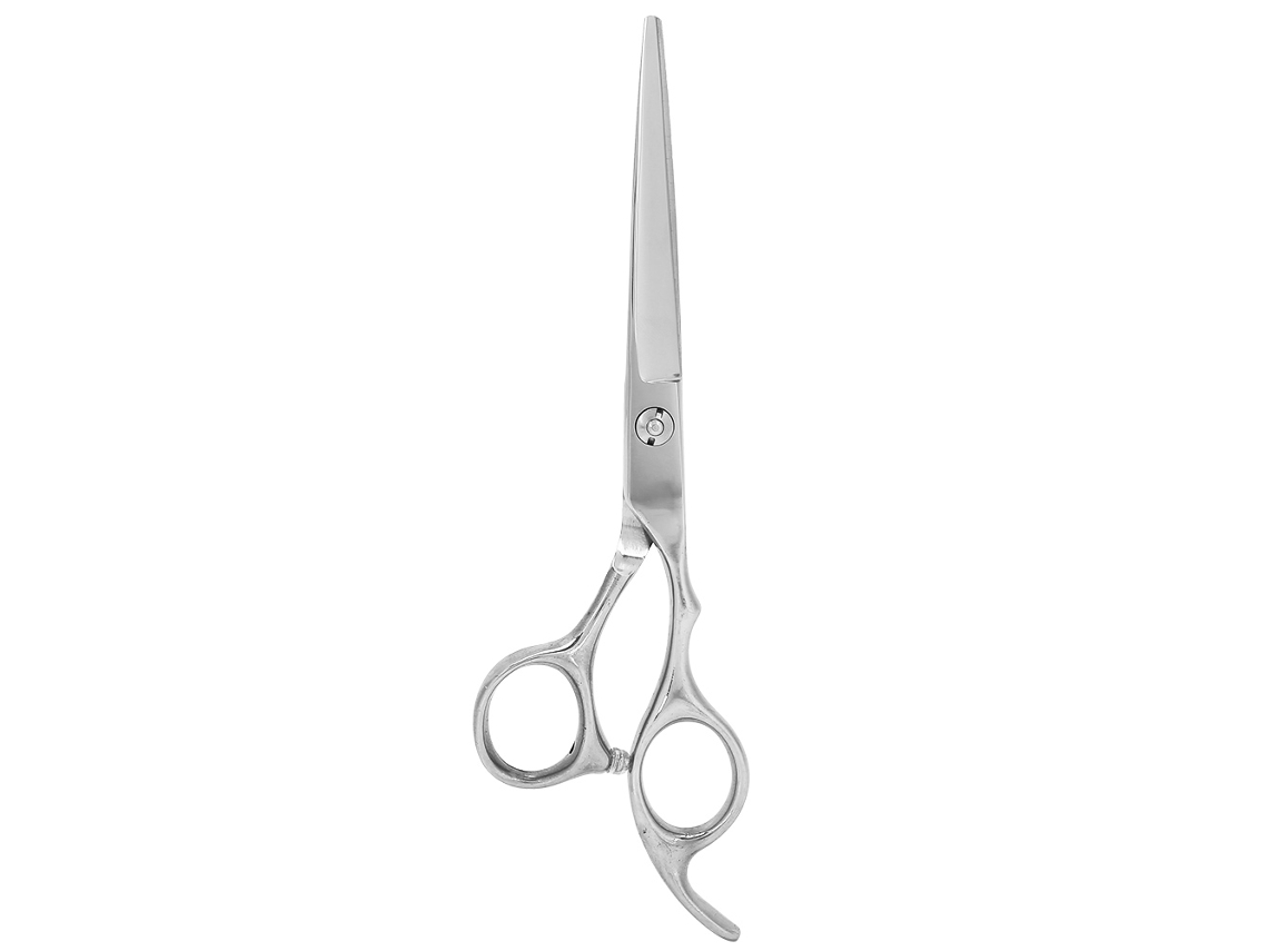 Tesoura de corte de cabelo plana 2026 para barbearia e uso doméstico, tesoura profissional para cabeleireiro.