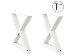Coffee Table Leg, Coffee Table Legs Vidaxl Branco Aço (50 X (42-43.3) Cm)