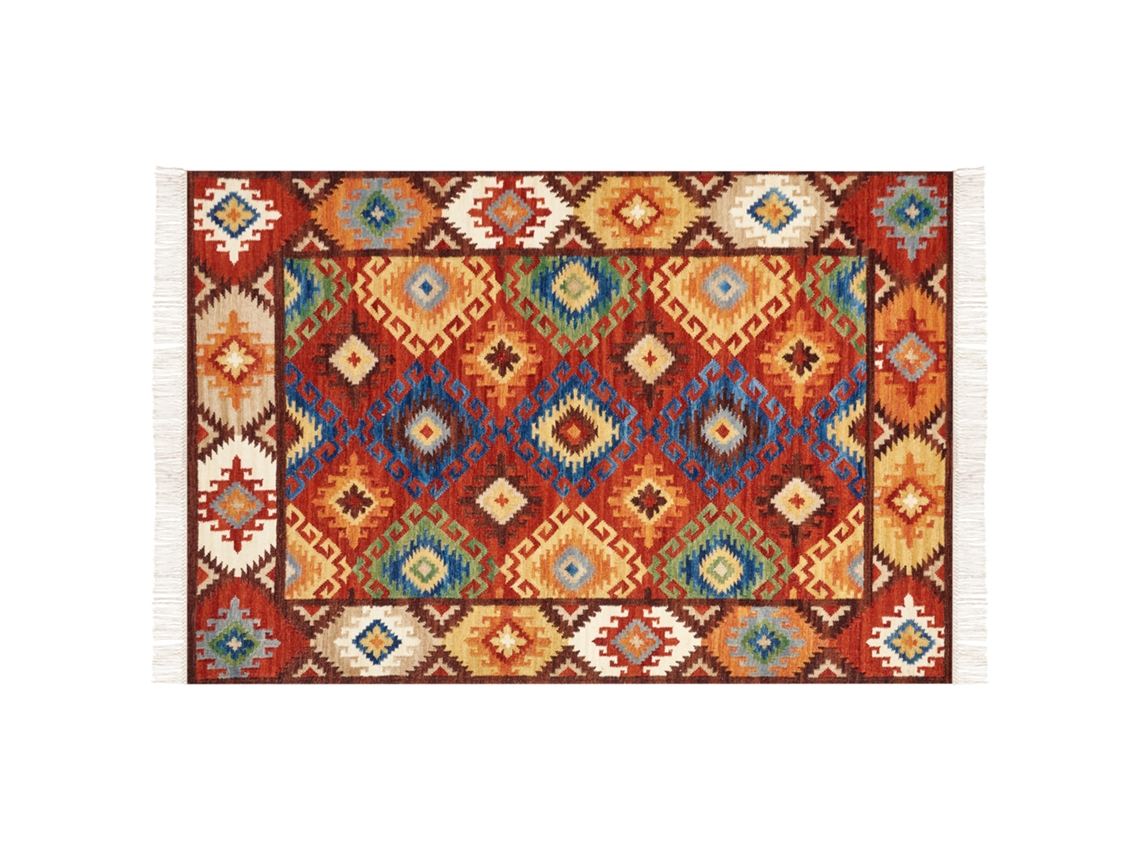 Tapete Beliani Zovuni De Lã Multicolor 200x300