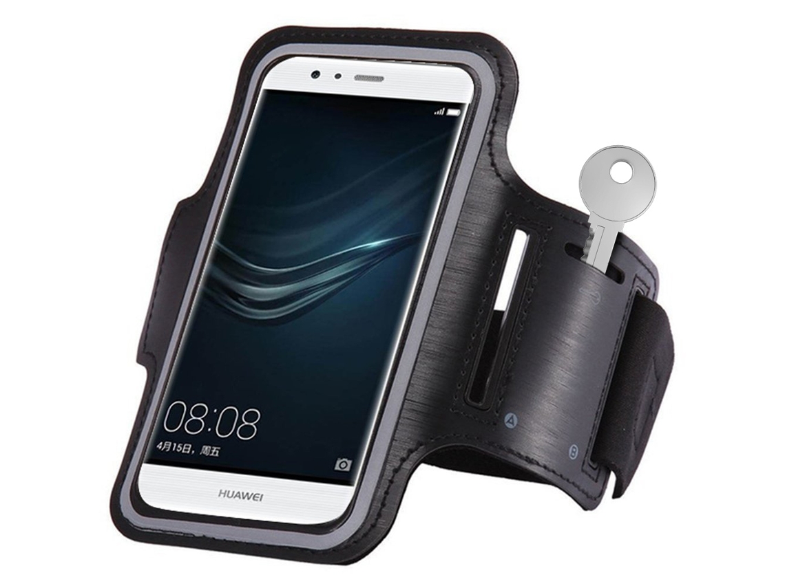 Braçadeira Esportiva Para Corrida, Compatível Com Smartphone De 6 Polegadas, Preta.