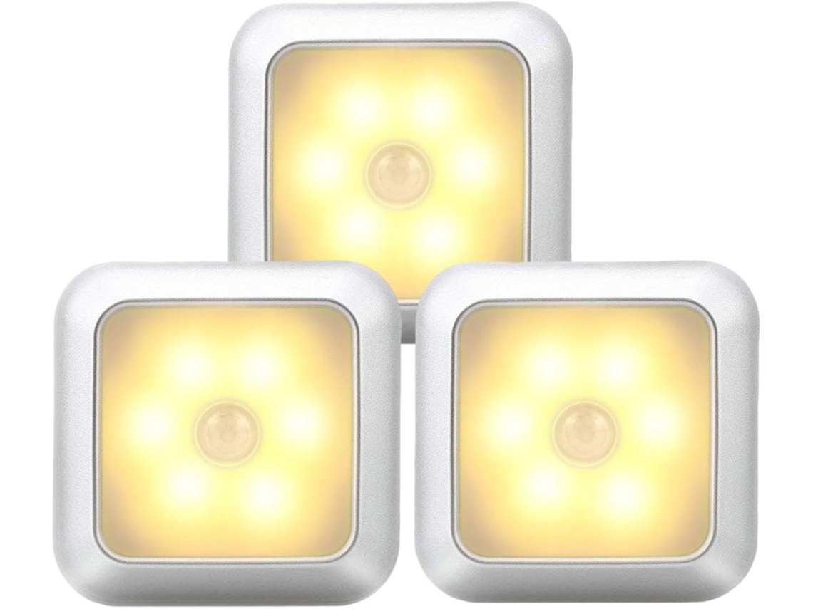 Luz Noturna Interna Ativada Por Movimento, Luz Led Para Corredor Sem Fio, Adesivo Com Bateria, Luz Noturna Para Armário, Cozinha Aquaforge
