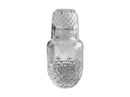 Conjunto De Jarra Suco Com Padrão Diamante, Água Fria Vidro Em Relevo
