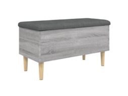 Storage Bench, Storage Benches Vidaxl Cinzeto Madeira Processada (82 X 42 X 46 Cm)