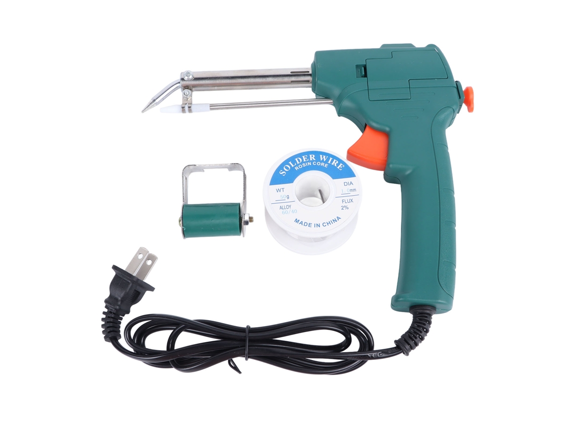 Kit de Solda com Ferro Elétrico 60w com Fio de Lata 50g Cerâmico Ptc Us Plug 110v S/MARCA