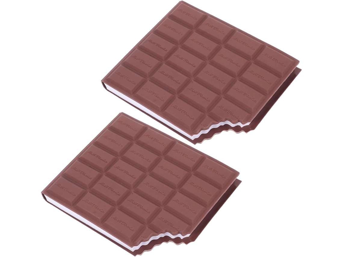 Conjunto De 2 Cadernos Criativos Com Aroma De Chocolate, Papel Macio Para Escrita, Tons De Marrom Degradê, Materiais Gokoco