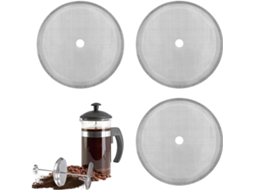 Filtro De Reposição Para Cafeteira Francesa, Coador Aço Inoxidável, Prateado, 10*8,5 Cm