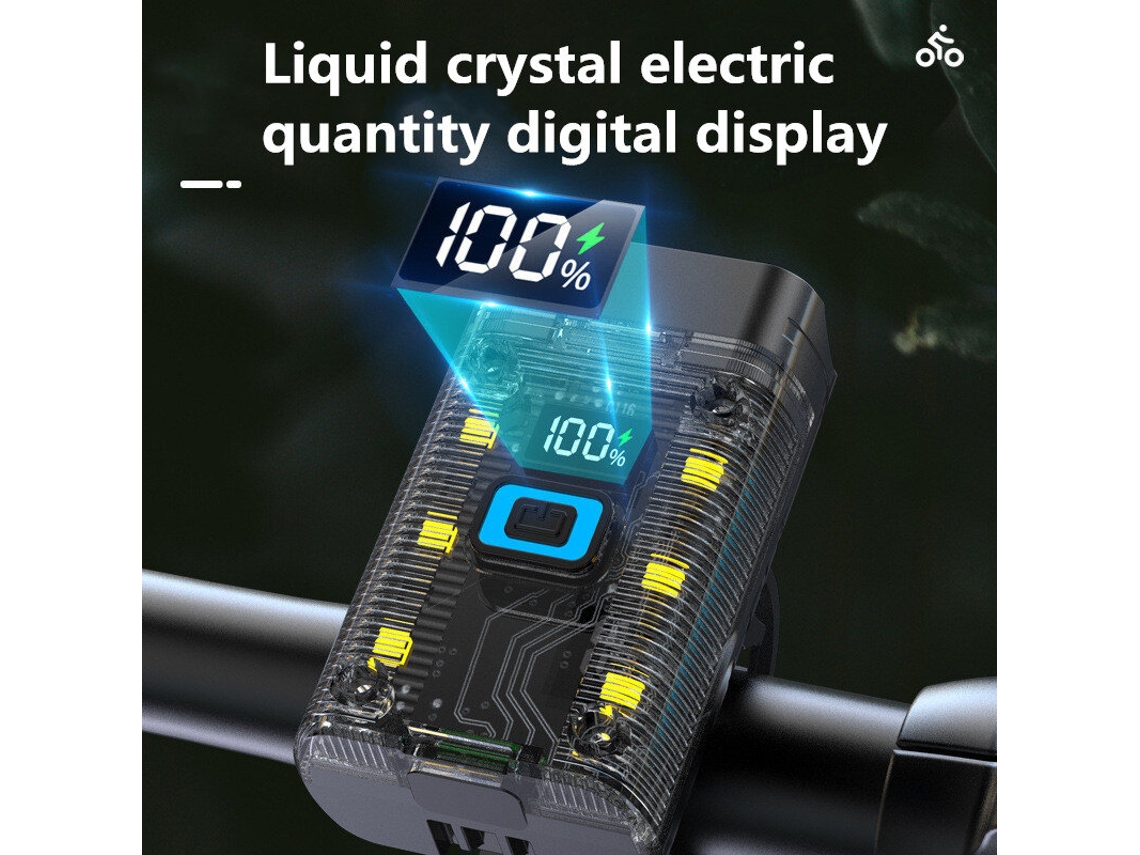Bikight Farol Dianteiro Bicicleta Preto 1200mah Feixe Duplo Ipx5 4 Modos Tipo-c Lanterna Frontal Ciclismo