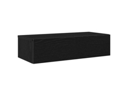 Wall Shelf, Wall Shelves Vidaxl Preto Madeira Processada (60 X 26.5 X 15 Cm)