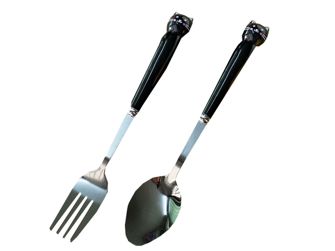 Conjunto de Talheres para Crianças 2 Peças Colher e Garfo NEVEANCE