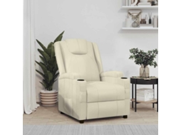 Vidaxl Poltrona Reclinável Couro Artificial Branco Nata