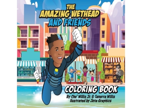 Livro The Amazing Wethead and Friends Coloring Book de Tanerra Willis (Inglês)