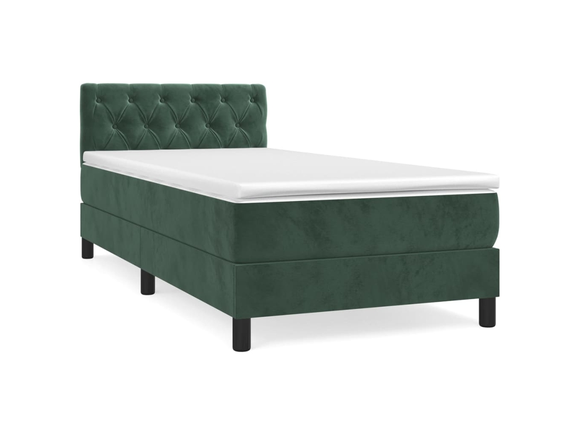 Box Spring Bed, Box Spring Beds Vidaxl Verde Veludo (80 X 200 Cm)