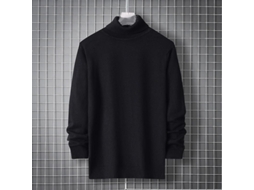 Jersey de gola alta Fasst, de inverno, casual, liso, slim fit, tecido de ponto, S/MARCA