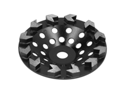 Conjunto De 10 Copos De Interseção Em Aço Preto De 180 Mm Para Concreto, Pedra E Cimento.
